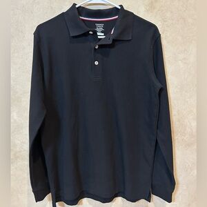 French Toast boys Black Long Sleeve Polo